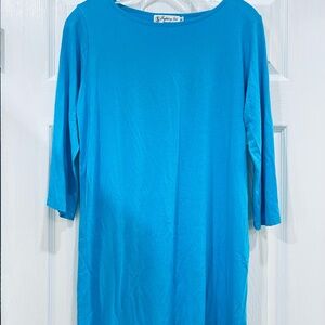 Fighting Eel turquoise dress sz S, jersey material